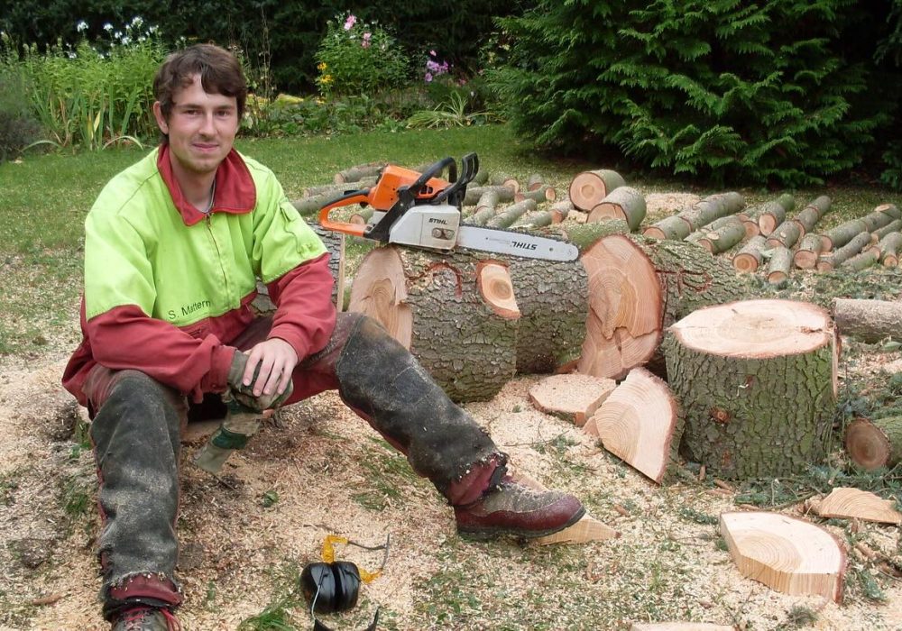 Steven Mattern schneidet Bäume